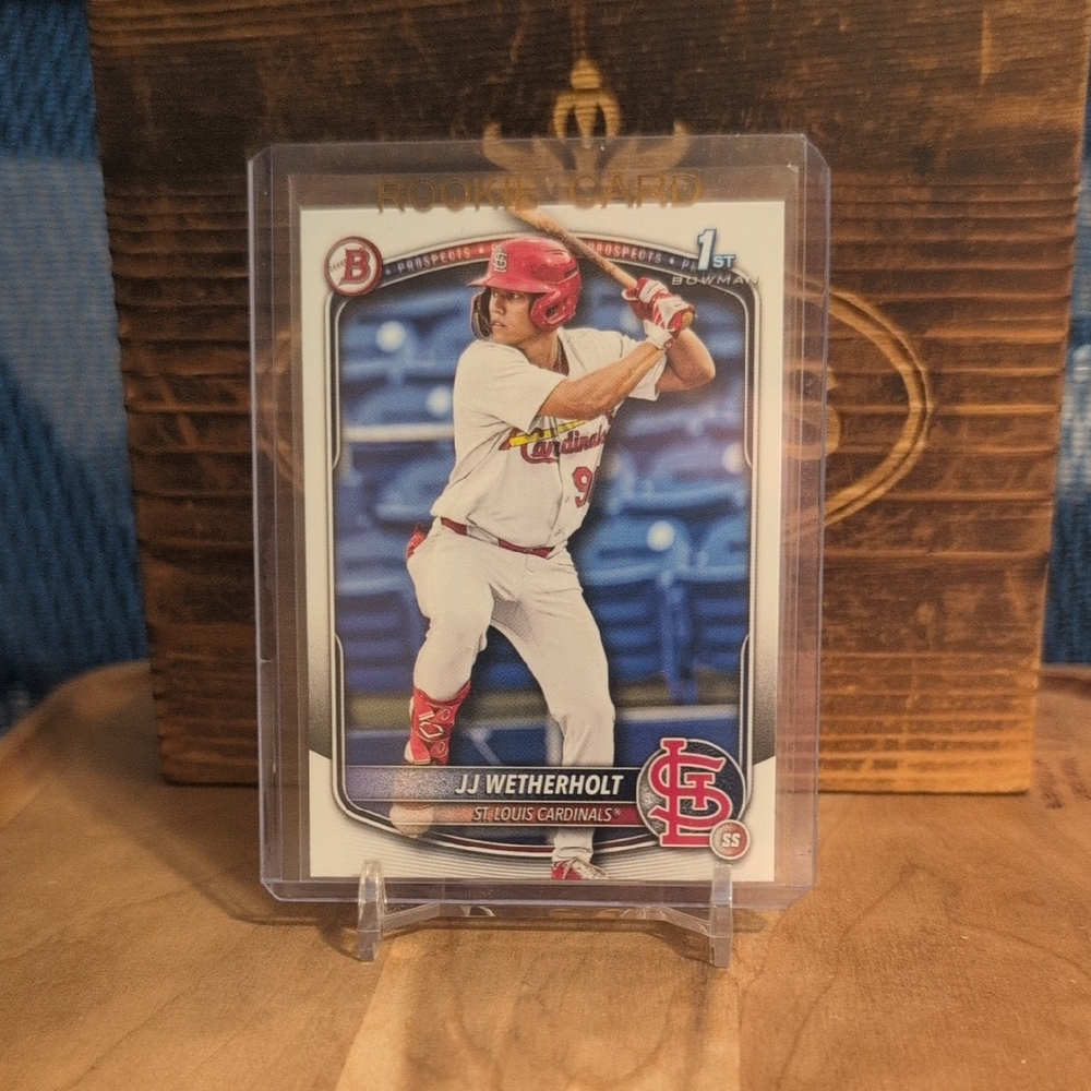 2025 1st Bowman Prospects JJ Wetherholt Rookie Card Cardinals 🔥🔥🔥